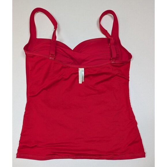 Sea Level Swim Australia Tankini Top Eco Twist Front Red Convertible Women US 10 - Picture 11 of 11